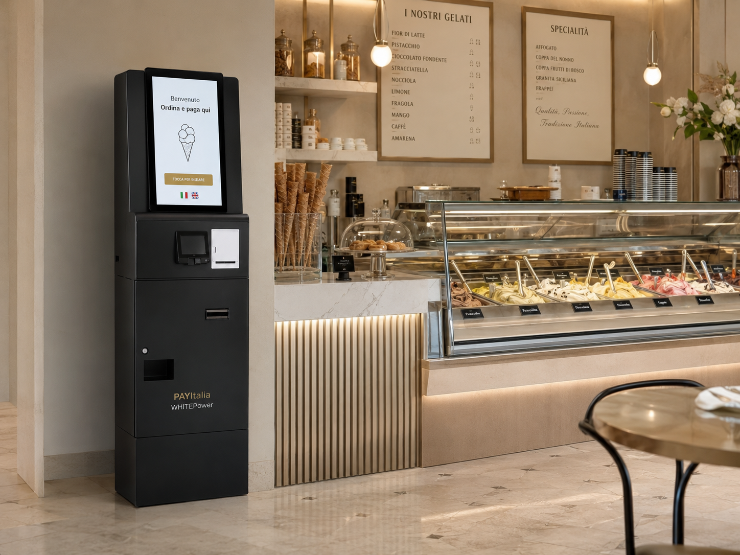 WHITEPower in gelateria italiana